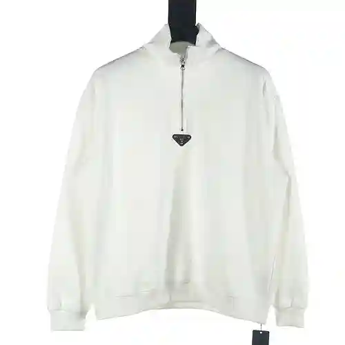 Prada PRD 23FW sudadera con cuello alto y media cremallera