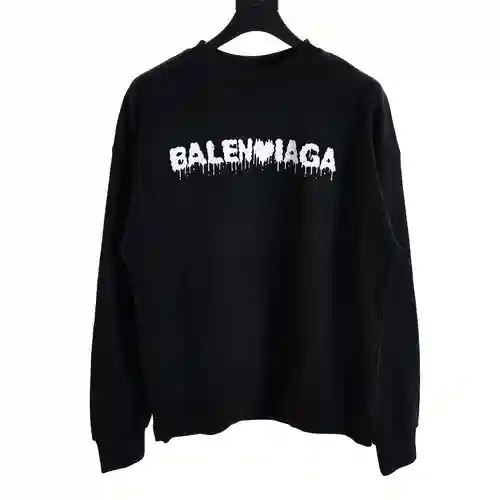 BLCG sudadera con cuello redondo y estampado de letras borrosas