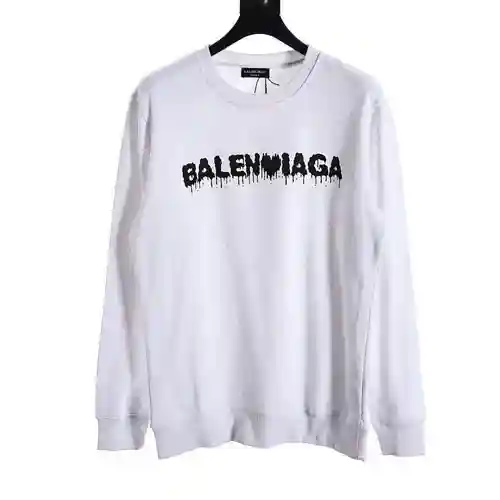 Sudadera con cuello redondo y estampado de letras borrosas de marca compartida 23Fw de BLCG