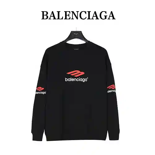 BLCG/Balenciaga 23Fw 3B SPORTS ICON sudadera de perfil grande con cuello redondo