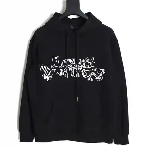 Sudadera con capucha y letras borrosas LV Louis Vuitton 23FW