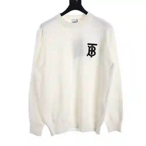 Jersey con cuello redondo y letra TB bordada