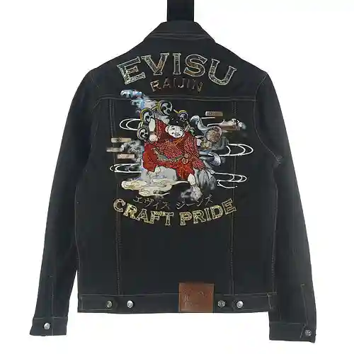 Ev*isu 福神 24fw Thor chaqueta vaquera bordada