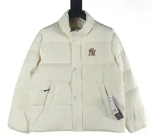 MLB 23FW NY chaqueta de plumas bordada con aplicación de etiqueta pequeña