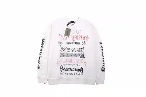 Sudadera con cuello redondo y letras en sánscrito BLCG
