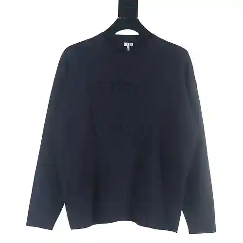 Loe*we 24 nuevo jersey de cuello redondo con Anagrama en relieve