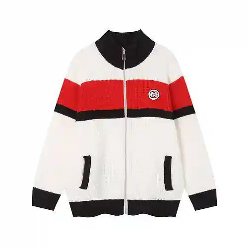 Gucci/GU*CCI 2023 chaqueta de punto con parche de monograma