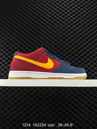 7 Los zapatos de skate deportivos casuales de caña baja de la serie Nike SB Dunk Low están hechos de