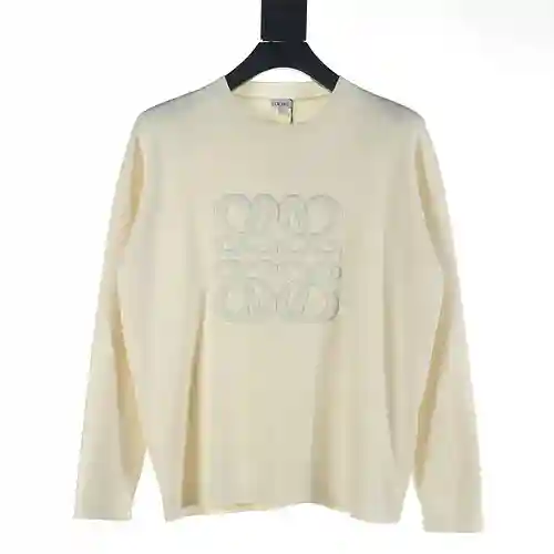 Loe*we 24 nuevo jersey de cuello redondo con Anagrama en relieve