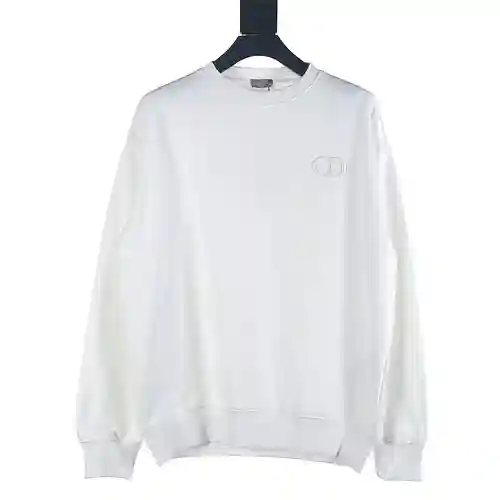 Dior CD sudadera con cuello redondo y CD clásico bordado