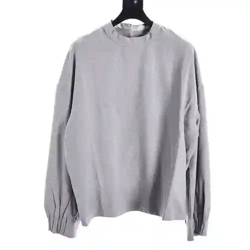 chaqueta CD de lana con botones y cuello alto