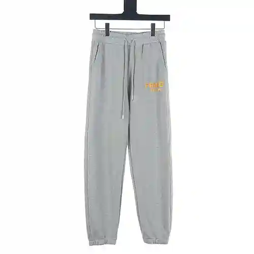 Fendi FD 23FW pantalones con bordado de letras doradas