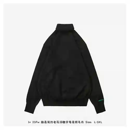 1v 23Fw Louis suéter de cuello alto con letras en relieve para presbicia simple