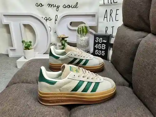 535DAdidas Originals Gazelle Bold W trébol de tres capas suela gruesa zapatillas deportivas retro ve
