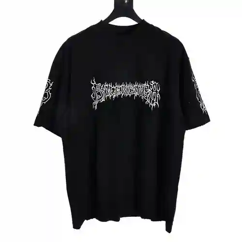 BLCG 24SS Camiseta oversize llamas de manga corta
