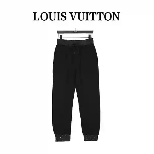 Pantalones estilo pasarela con logo bordado LV/Louis Vuitton 23Fw