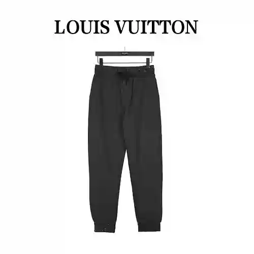 Pantalones estilo pasarela con logo bordado LV/Louis Vuitton 23Fw