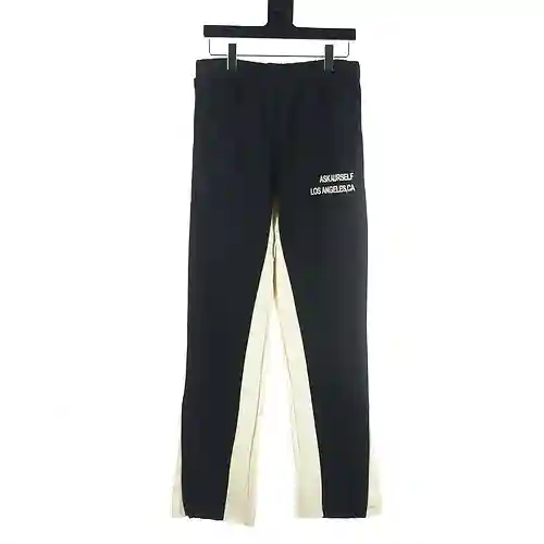ASKYURSELF 23FW pantalones bootcut con costuras de letras de espuma