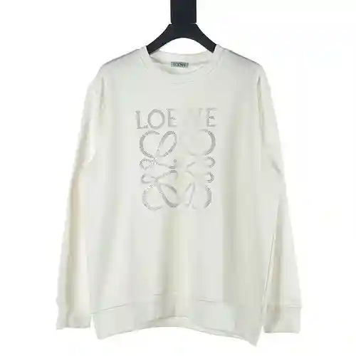 LOE*WE/Luo Yiwei 23FW sudadera con cuello redondo y diamantes calientes