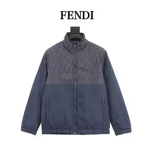 Fen*di/Fendi 23Fw chaqueta presbicia de algodón con patchwork doble F