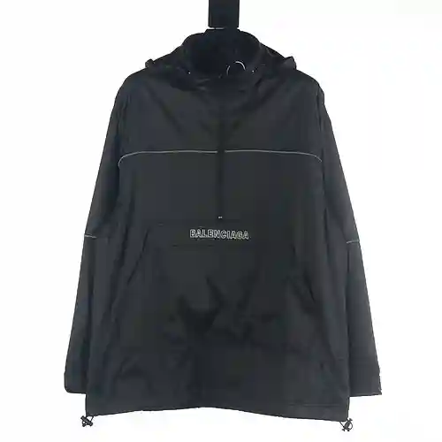 Balenciaga BLCG 23FW chaqueta con capucha y almacenamiento con media cremallera