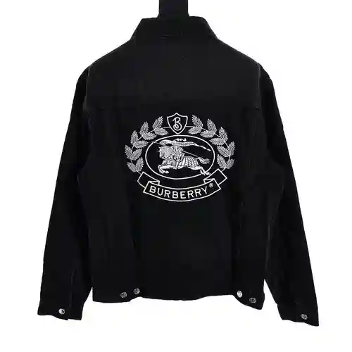 BLCG chaqueta vaquera lavada con bordado de caballo de guerra