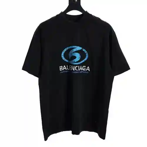 Camiseta de manga corta con estampado de ondas desgastadas y lavadas BLCG 24SS