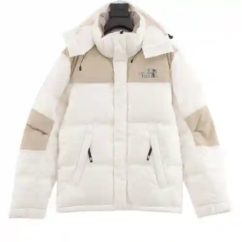 Chaqueta de plumas con capucha y cremallera color block TNF de The North Face