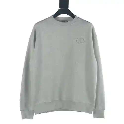 Dior CD sudadera con cuello redondo y CD clásico bordado