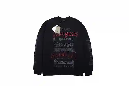 Sudadera con cuello redondo y letras en sánscrito BLCG