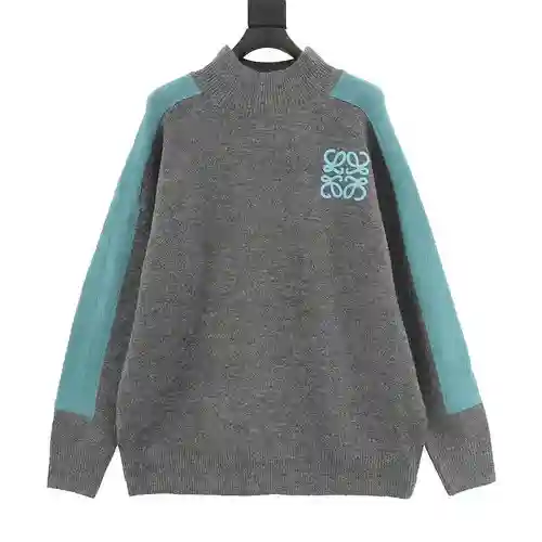 Loe*we/Luo Yiwei 23ss suéter de cuello alto con doble brazo en contraste