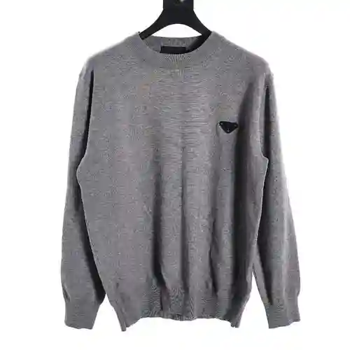 Jersey de cuello redondo PRA*DA con logo triangular en el pecho