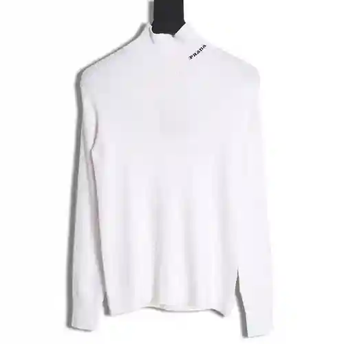 Pra*da 23FW suéter de cuello alto de punto con letras