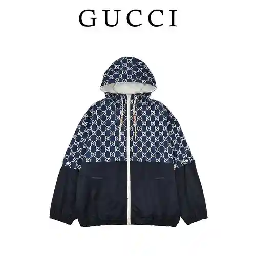 G*cci Gucci nueva chaqueta con capucha desmontable y mangas color block