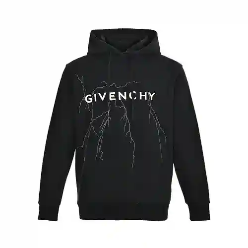 Sudadera con capucha y estampado de letras relámpago GVC/Givenchy 23Fw