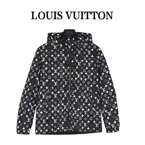 Abrigo de algodón con capucha y presbicia estampado integral LV/Louis Vuitton