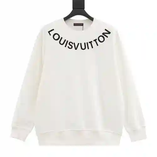 Sudadera de cuello redondo 1V 23FW con estampado de letras en el escote