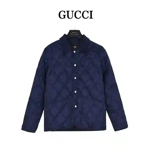 Gu*cci/Gucci 23Fw chaqueta acolchada con GG y rombos
