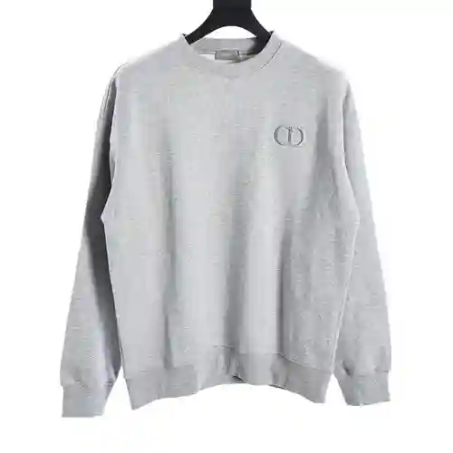 Sudadera clásica con cuello redondo y bordado CD