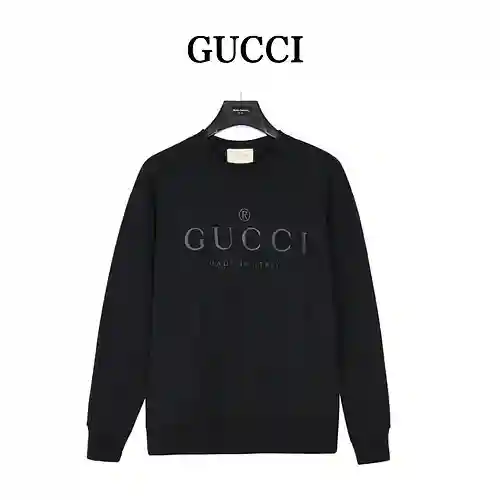 Gu*cci/Gucci 23Fw sudadera con cuello redondo y estampado de letras con logo sencillo