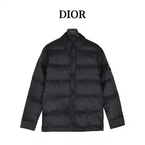 CD/Dior 23 Fw Anorak con solapa en jacquard con estampado oscuro y estampado integral