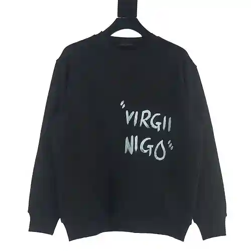 Sudadera con cuello redondo y estampado de letras pintadas a mano LV 23FW