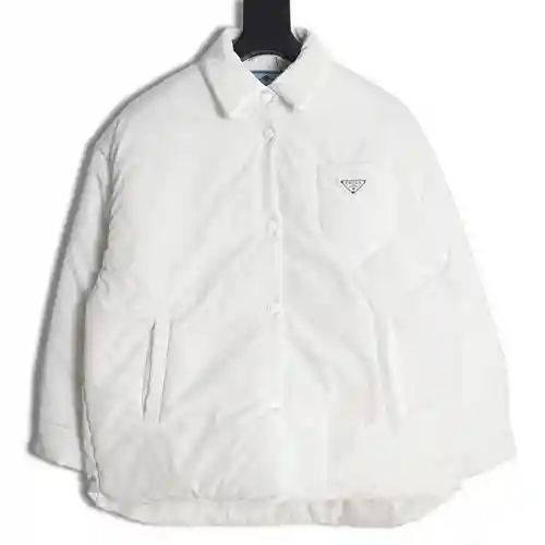 Pra*da 23FW chaqueta básica de algodón nailon