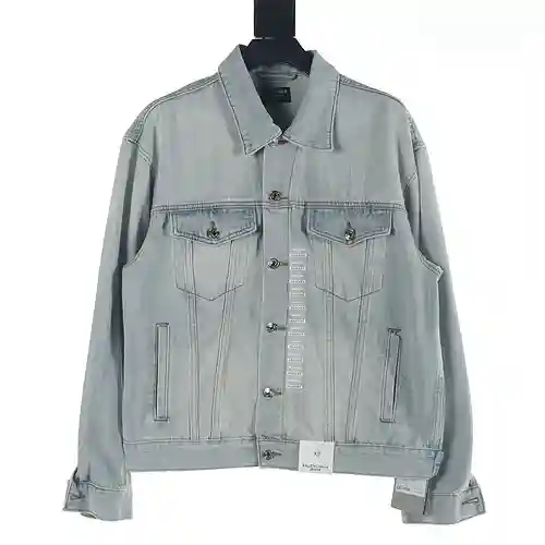 Balenciaga BLCG 24SS chaqueta vaquera con logo en talla