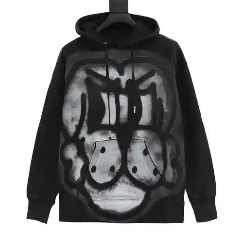 Sudadera con capucha y estampado de cabeza de perro conjunta GVC 22FW