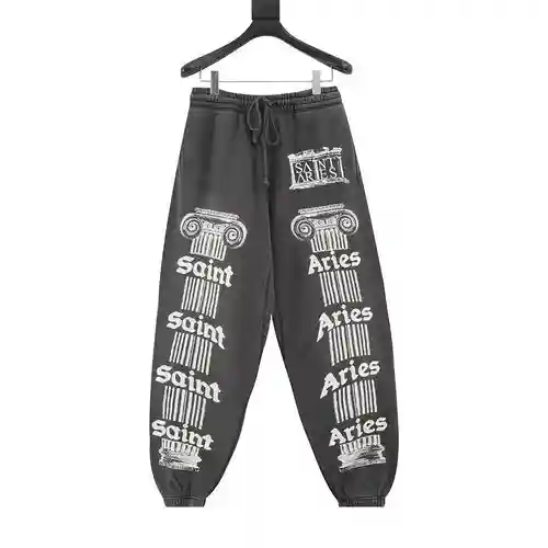 SAINT*MICHAEL 23FW pantalones estampados con estampado croissant palace