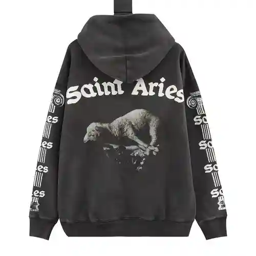 SAINT*MICHAEL 23FW sudadera con capucha y estampado croissant palace