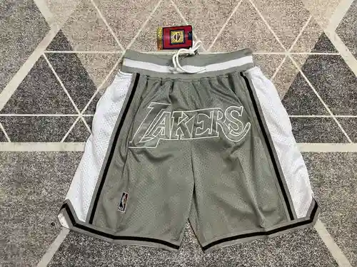 Pantalones de bolsillo Lakers Pantalones de baloncesto grises