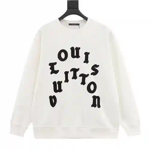 Sudadera con cuello redondo y letras curvas 1V 23FW