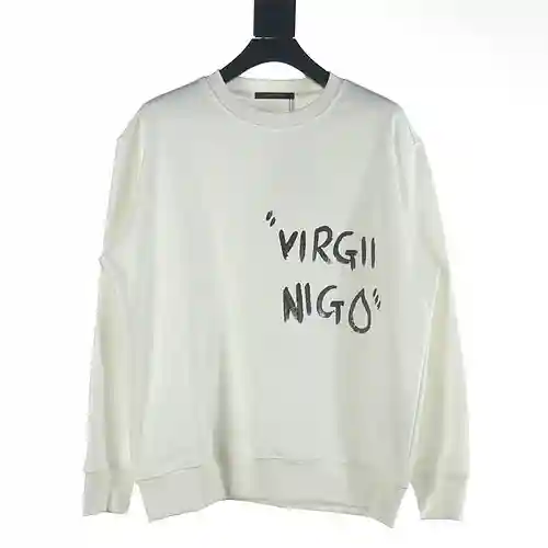 Sudadera con cuello redondo y estampado de letras pintadas a mano LV 23FW